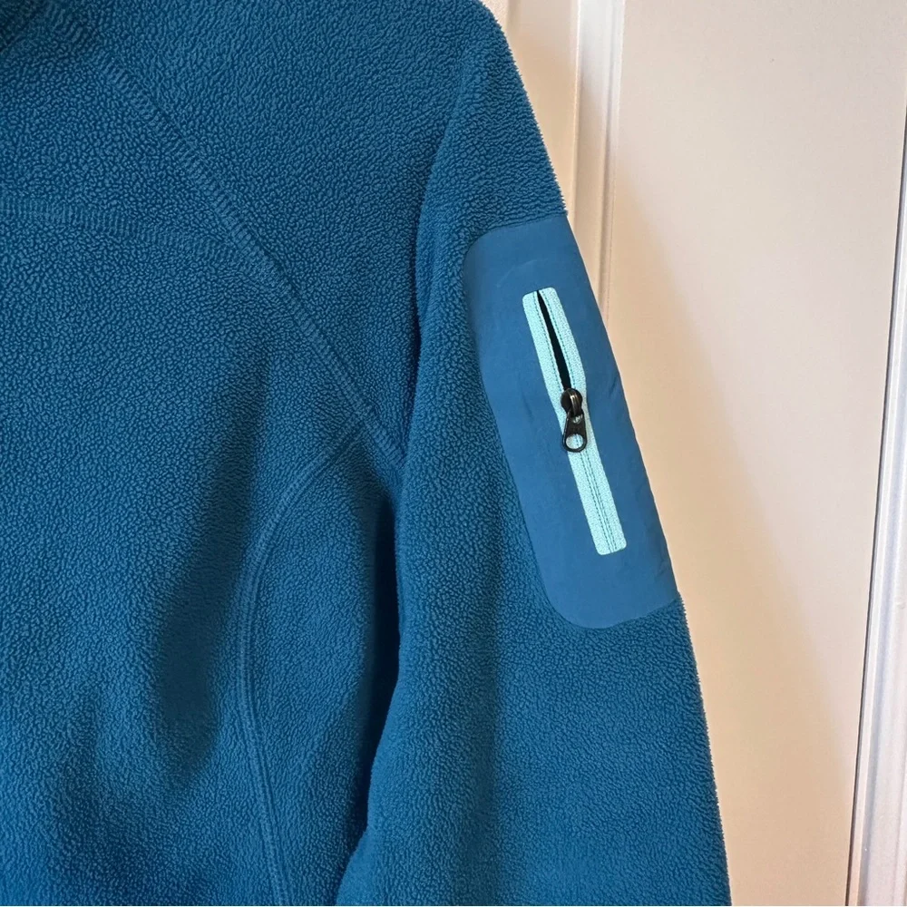 Eddie Bauer First Ascent full zip fleece jacket - teal sz Med - Picture 3 of 12